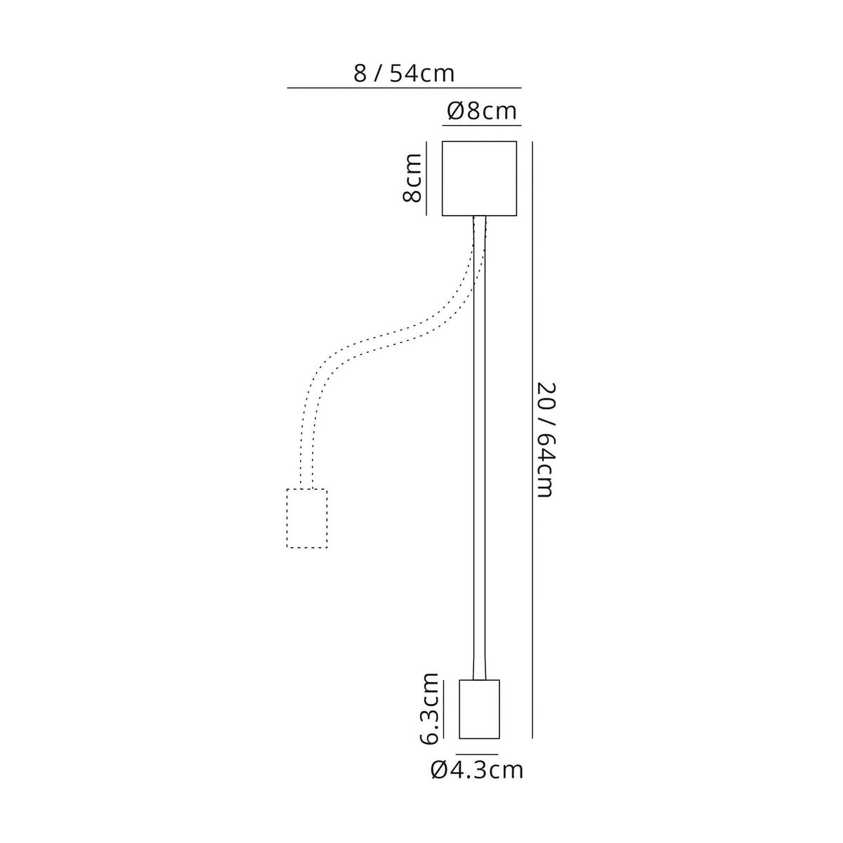 Wooton Flexible Ceiling 1 Light E27 In Black and Brushed Copper