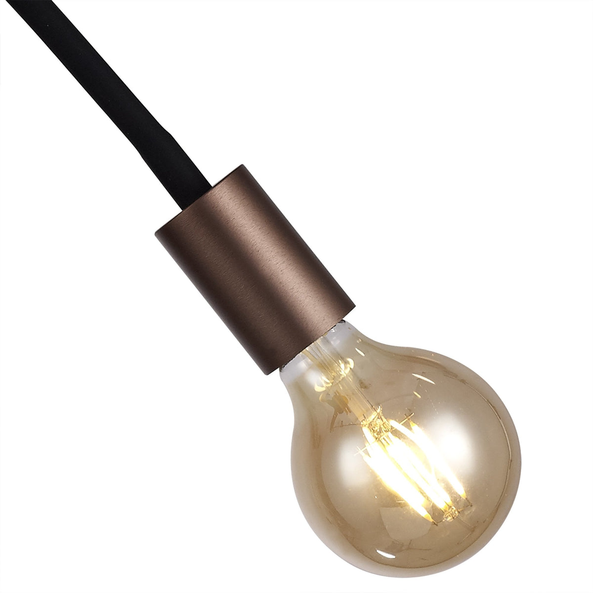 Wooton Flexible Ceiling 1 Light E27 In Black and Brushed Copper