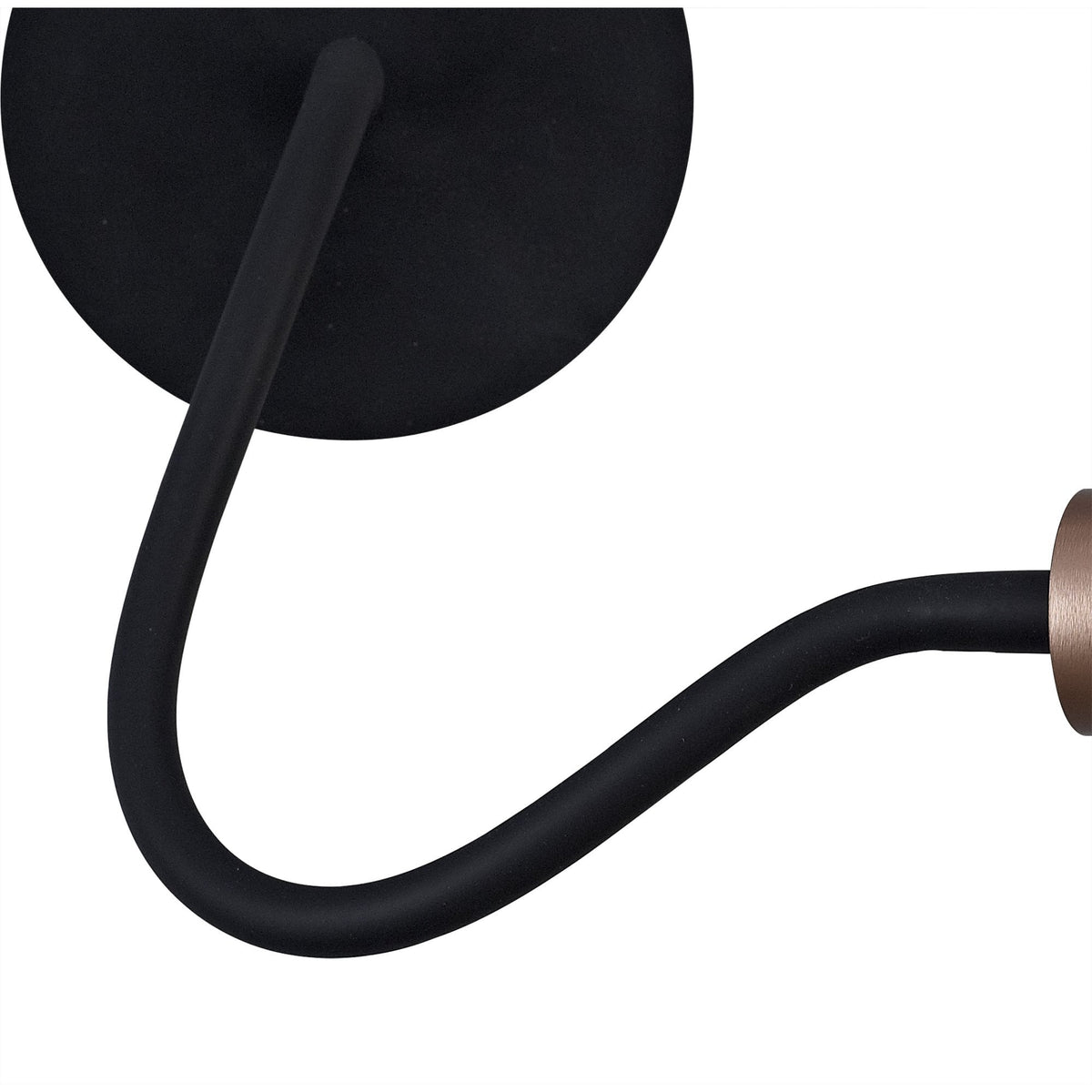 Wooton Flexible Wall Light E27 in Black and Brushed Copper