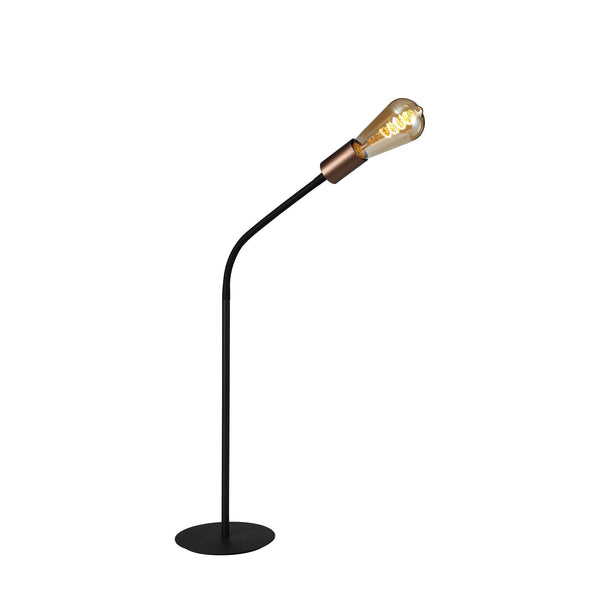 Wooton Flexible Table E27 Lamp in Black and Brushed Copper