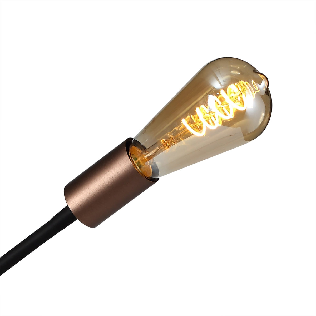 Wooton Flexible Table E27 Lamp in Black and Brushed Copper