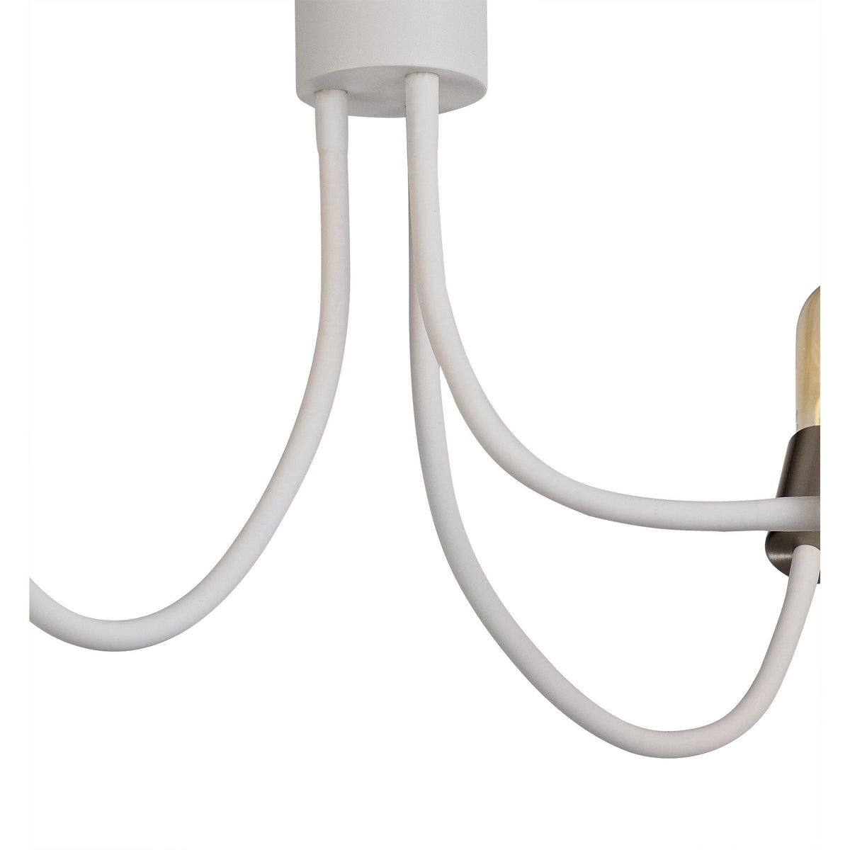 Wooton Flexible Ceiling 3 Light E27 in White and Satin Nickel