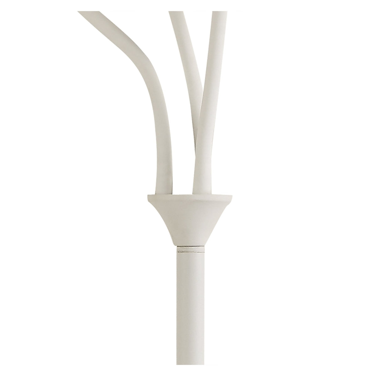 Wooton Flexible 3 Light E27 Floor Lamp in White and Satin Nickel
