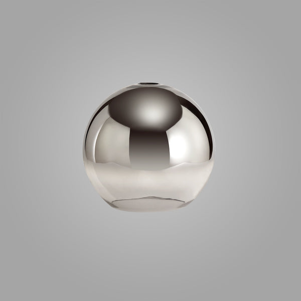 Atherington 30cm Globe in Smoked & Clear Glass