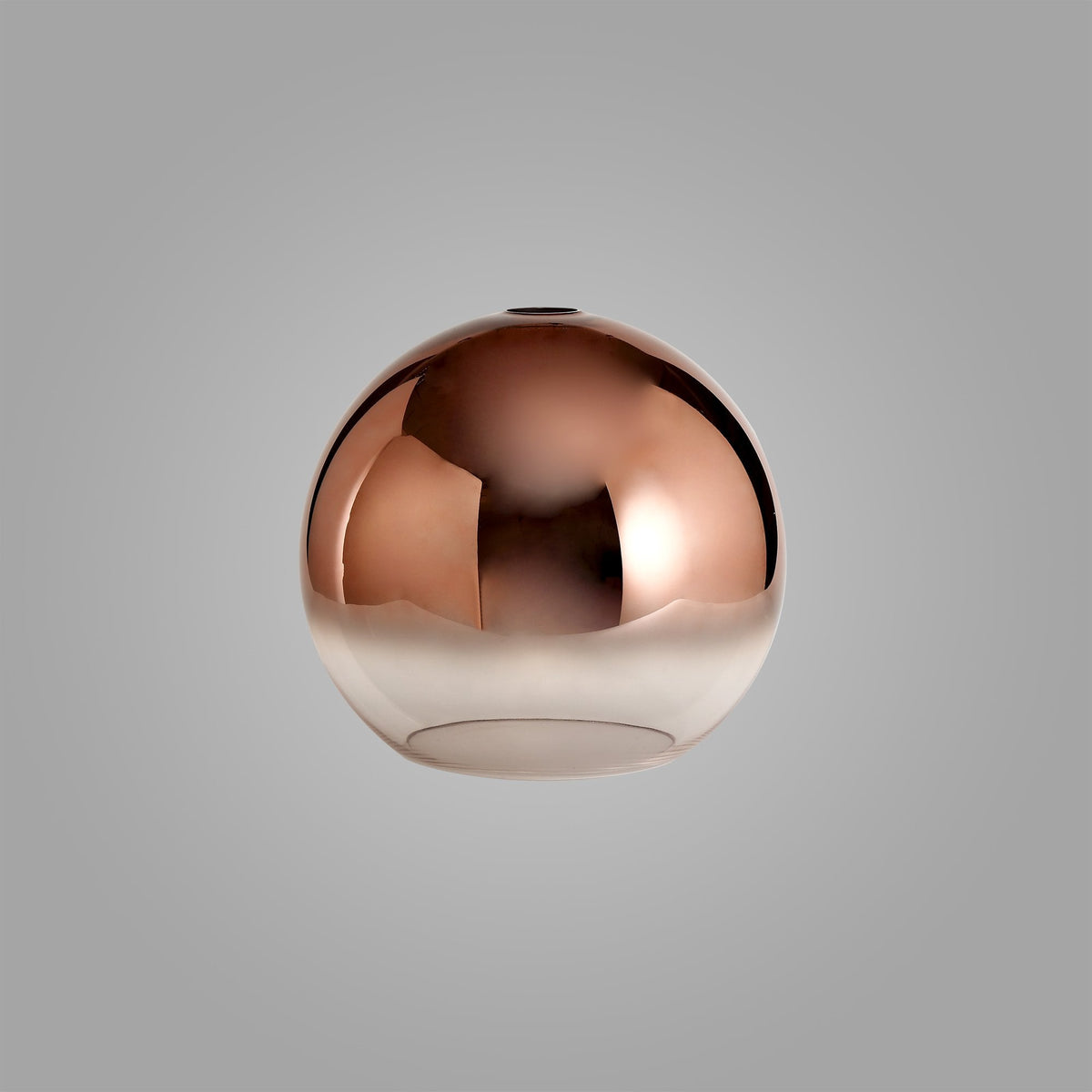 Atherington 30cm Globe in Copper & Clear Glass