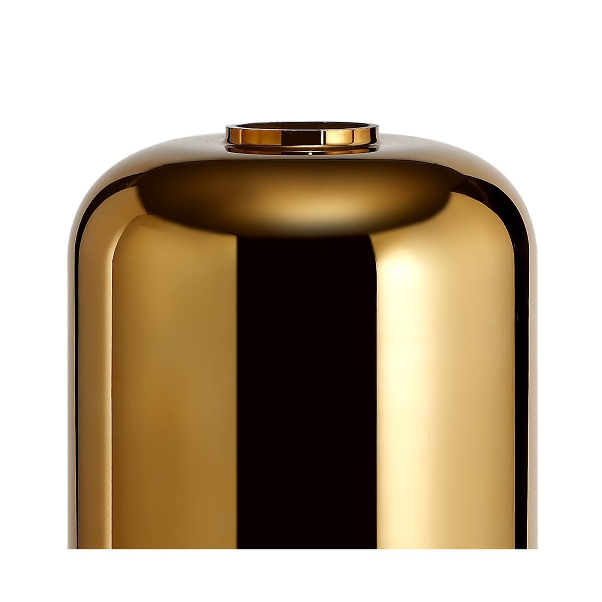 Atherington 16cm Cylinder in Brass Gold & Clear Glass