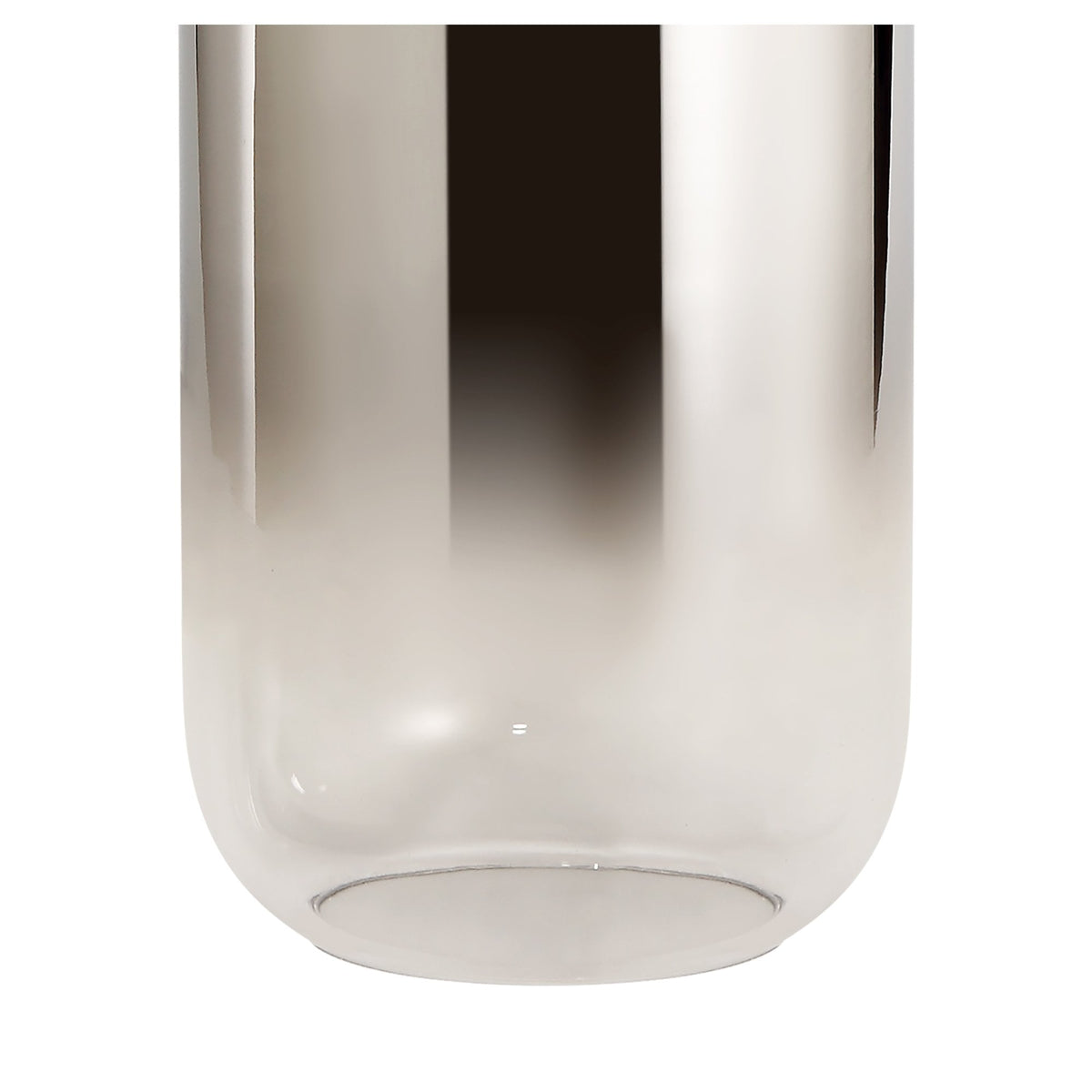 Atherington 16cm Cylinder in Smoked & Clear Glass