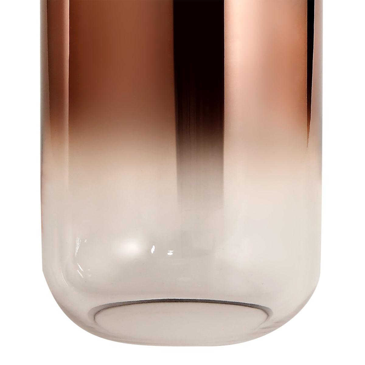 Atherington 16cm Cylinder in Copper & Clear Glass