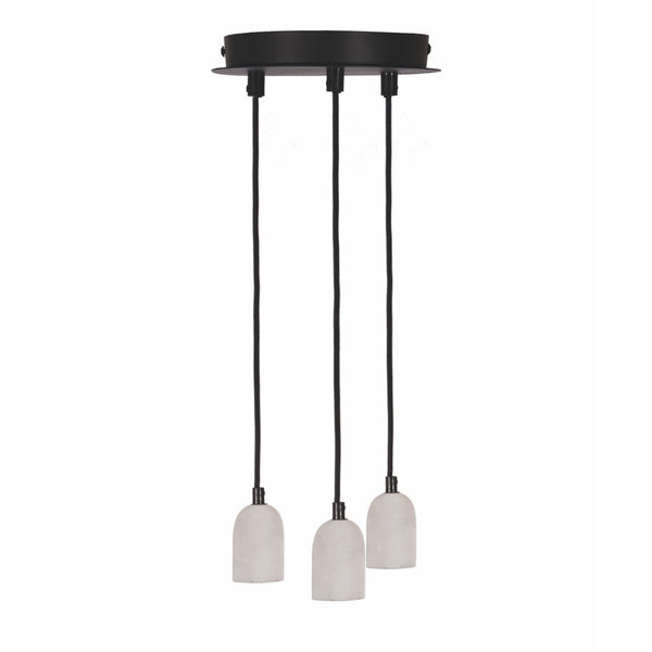Carnaby Three Drop Concrete Pendant
