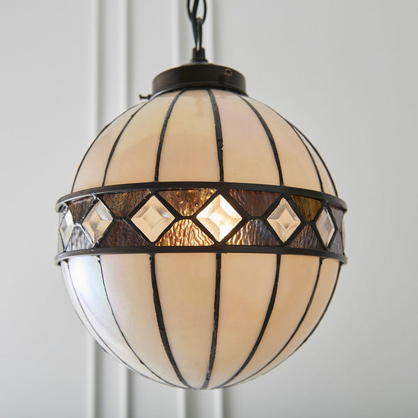 Fargo Tiffany Glass Small Globe Pendant