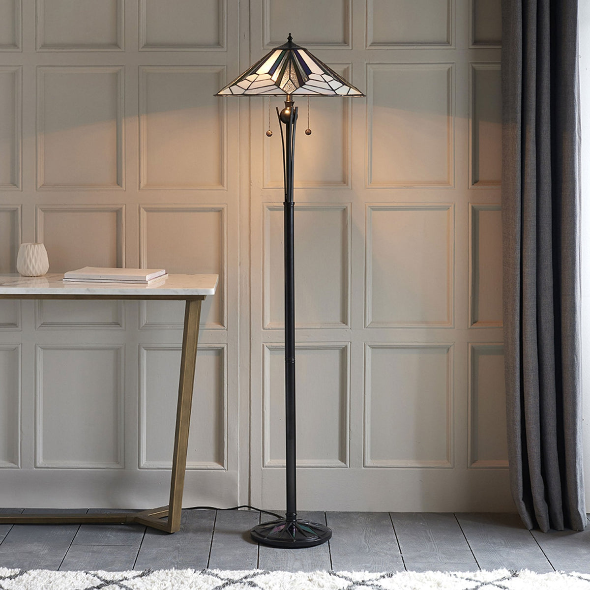 Astoria Tiffany Glass Switched Floor Lamp