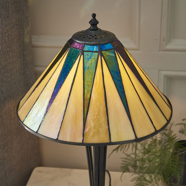 Dark Star Tiffany Glass Small Table Lamp