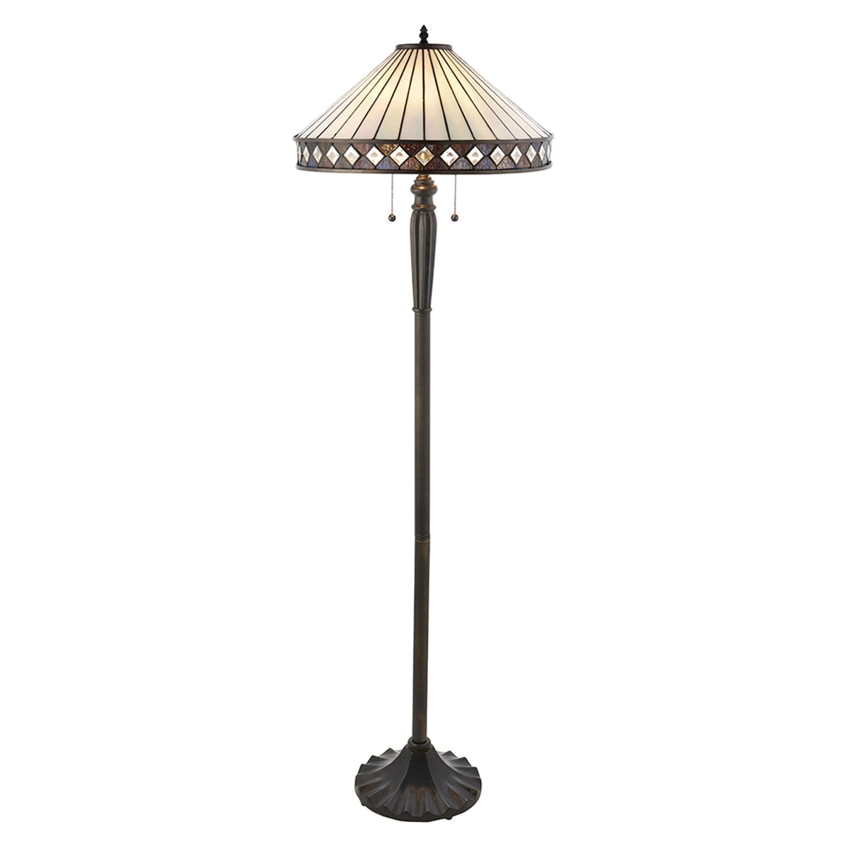 Fargo Tiffany Glass Switched Floor Lamp