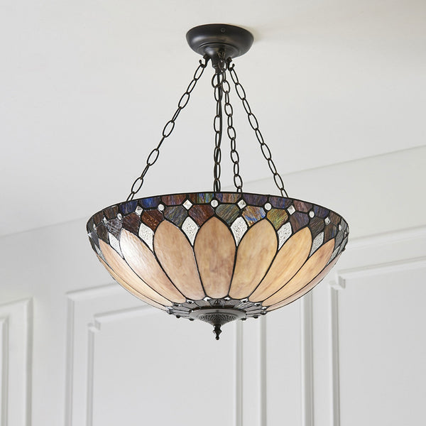 Brooklyn Tiffany Large Inverted Pendant Light