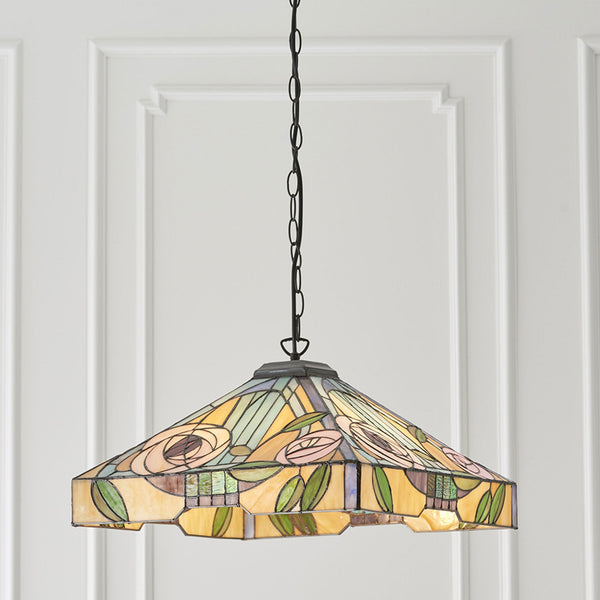 Willow Tiffany Glass Large Pendant Light