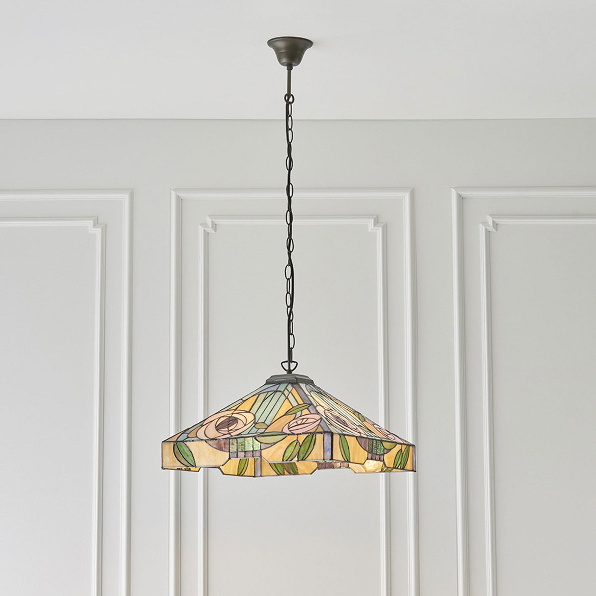 Willow Tiffany Glass Large Pendant Light