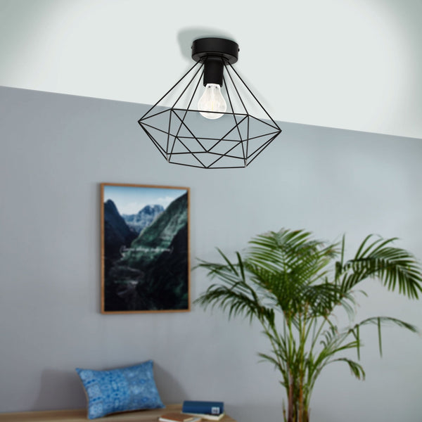 Tarbes Black Cage Ceiling Light