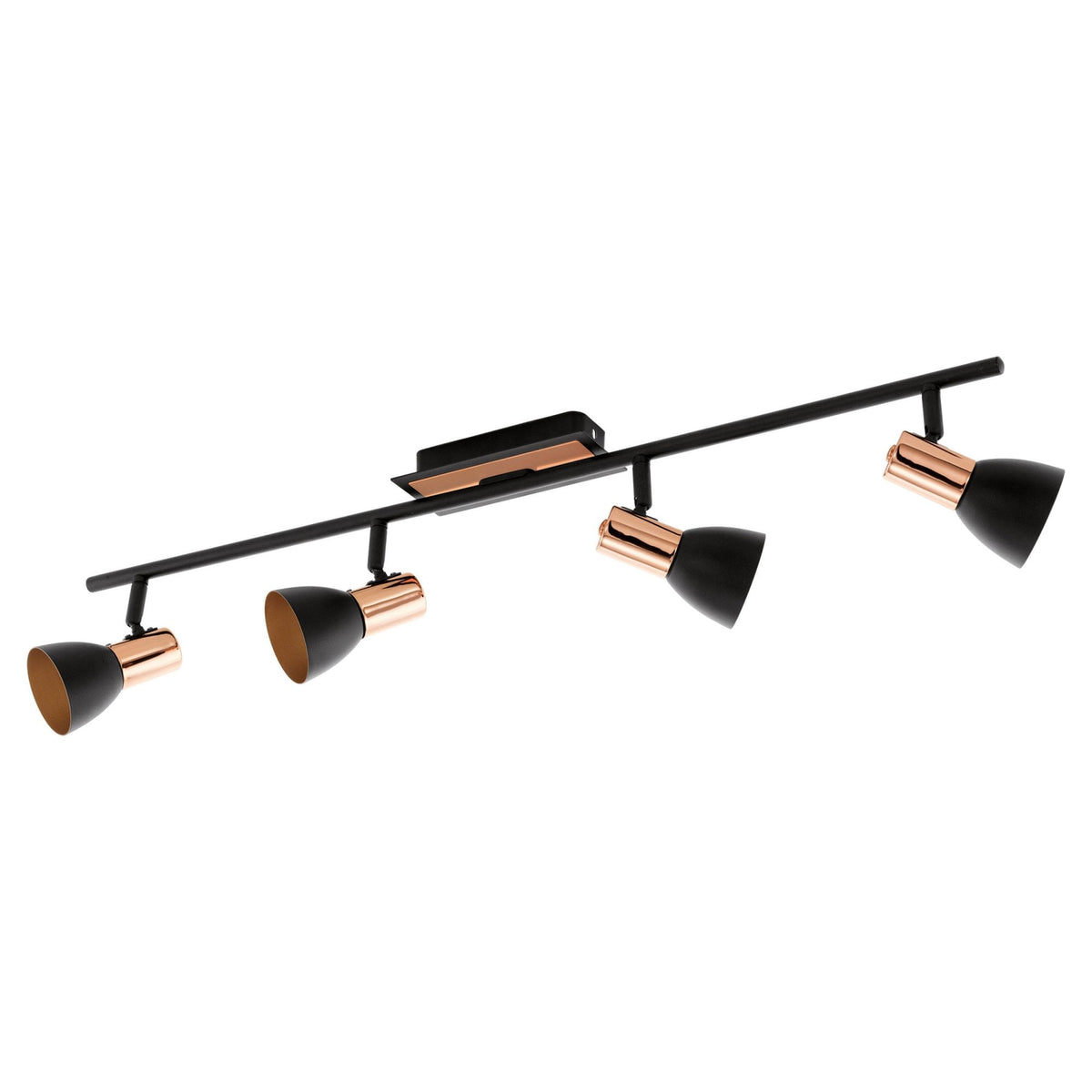 Barnham Four Light Spotlight in Black and Copper