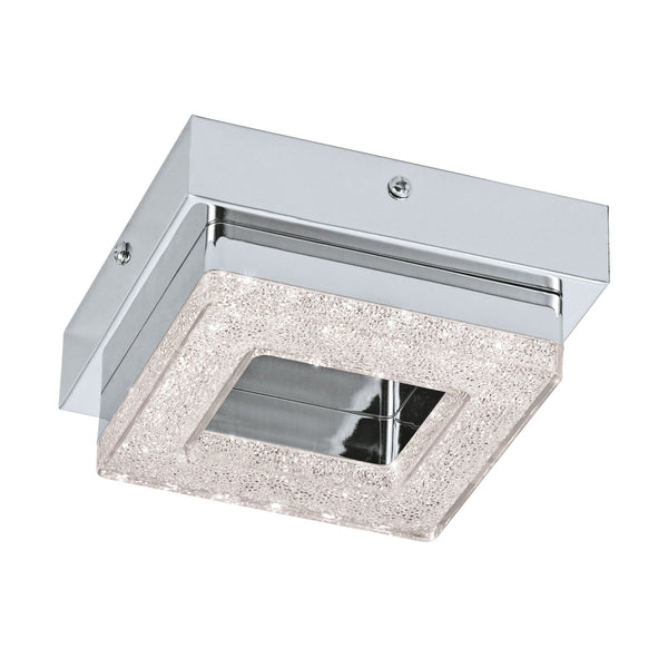 Fradelo Square LED Chrome & Crystal Ceiling or Wall Light