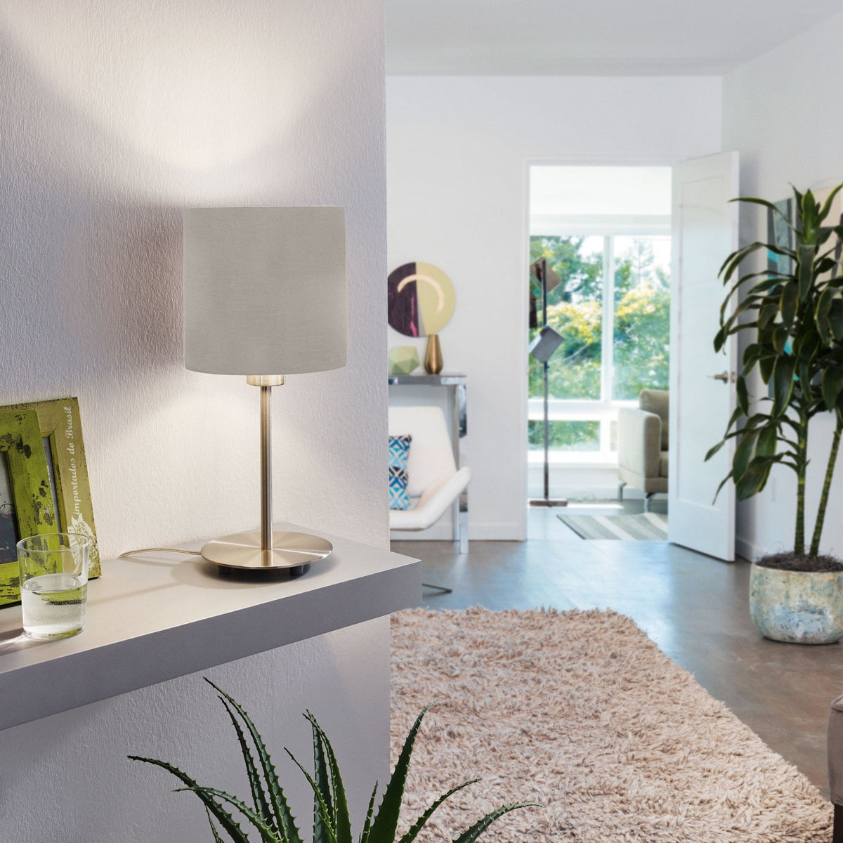 Pasteri 275mm Table Lamp with a Taupe Shade