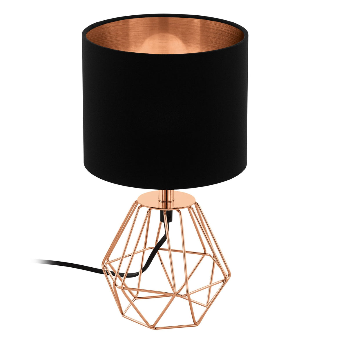 Carlton 2 Black & Copper Table Lamp