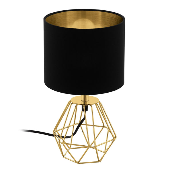 Carlton 2 Brass Black & Gold Table Lamp