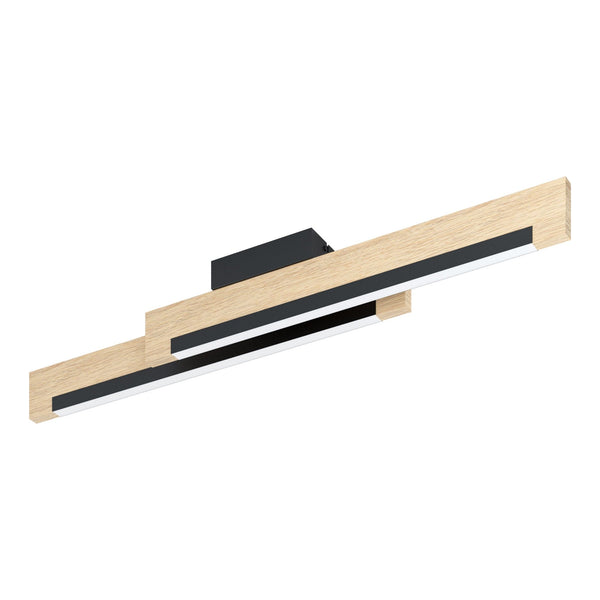 Camacho LED Ceiling Light in Black and Oak