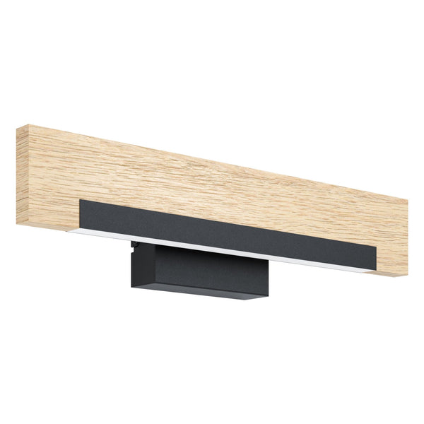 Camacho LED Wall Light in Black and Oak