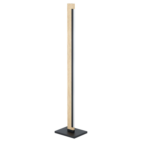 Camacho LED Floor Light in Black and Oak