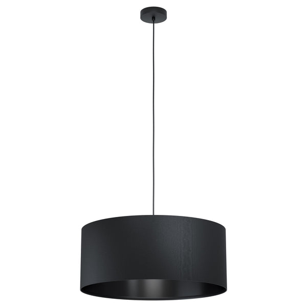Maserlo 1 Black 530mm E27 Pendant Light