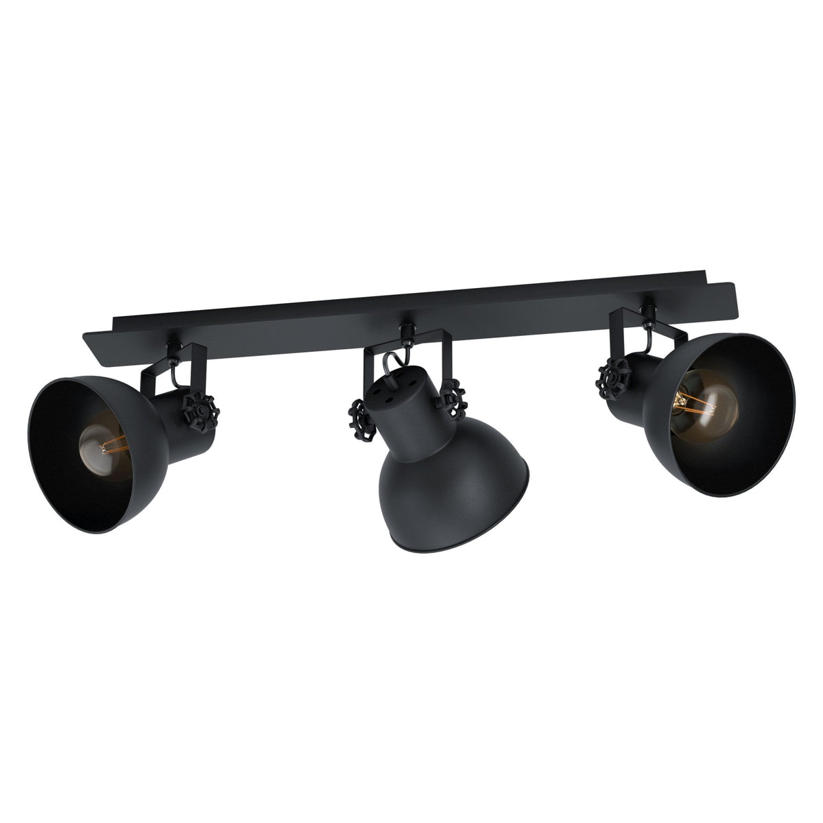 Barnstaple 1 Three Spot Ceiling Light in a Black Finish