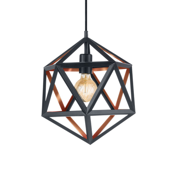 Embleton Black & Copper Geometric Pendant