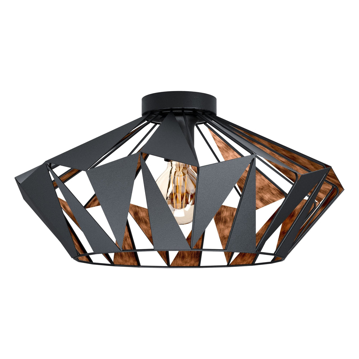 Carlton Black & Copper Ceiling Light