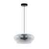 Priorat 500mm Pendant with Vaporized Black Transparent Glass