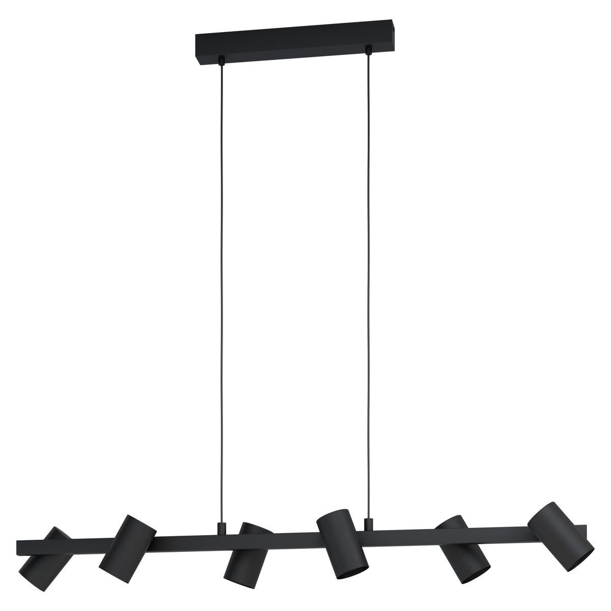 Gatuela Six Head E14 Black Pendant Spotlight