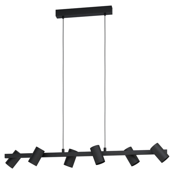 Gatuela Six Head E14 Black Pendant Spotlight