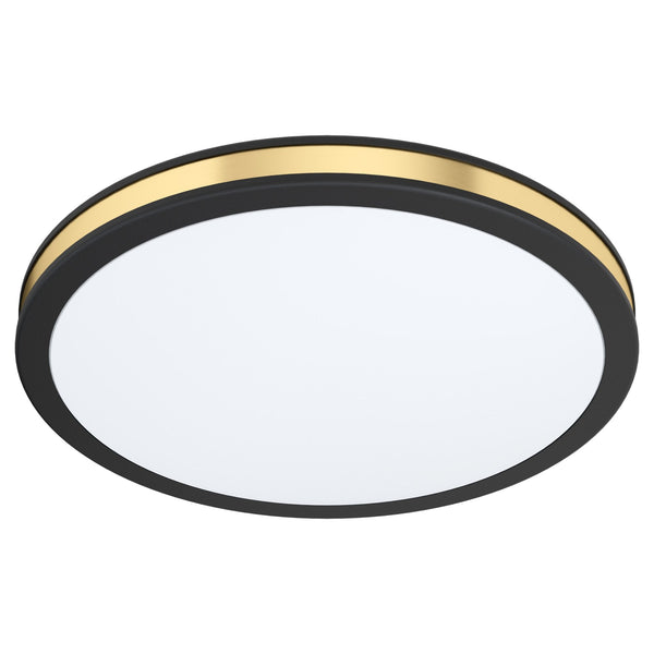 Pescaito 280mm 12w LED Ceiling Light in Black and Gold
