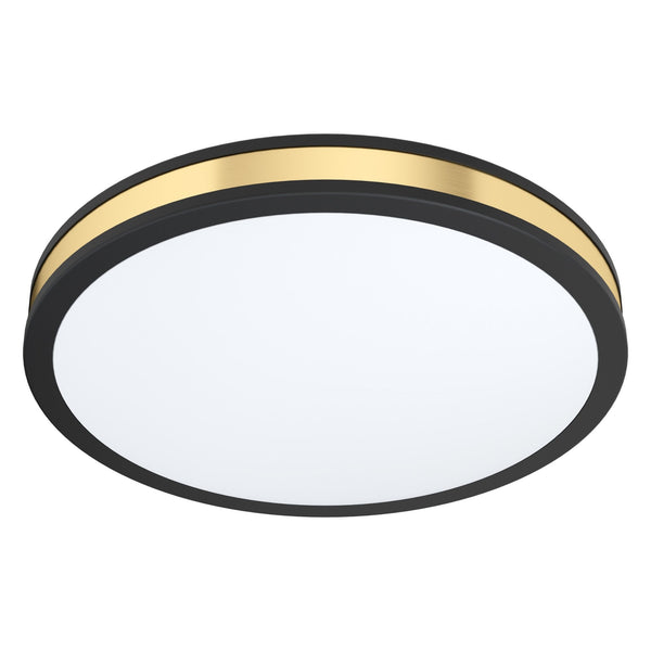 Pescaito 380mm 24w LED Ceiling Light in Black and Gold