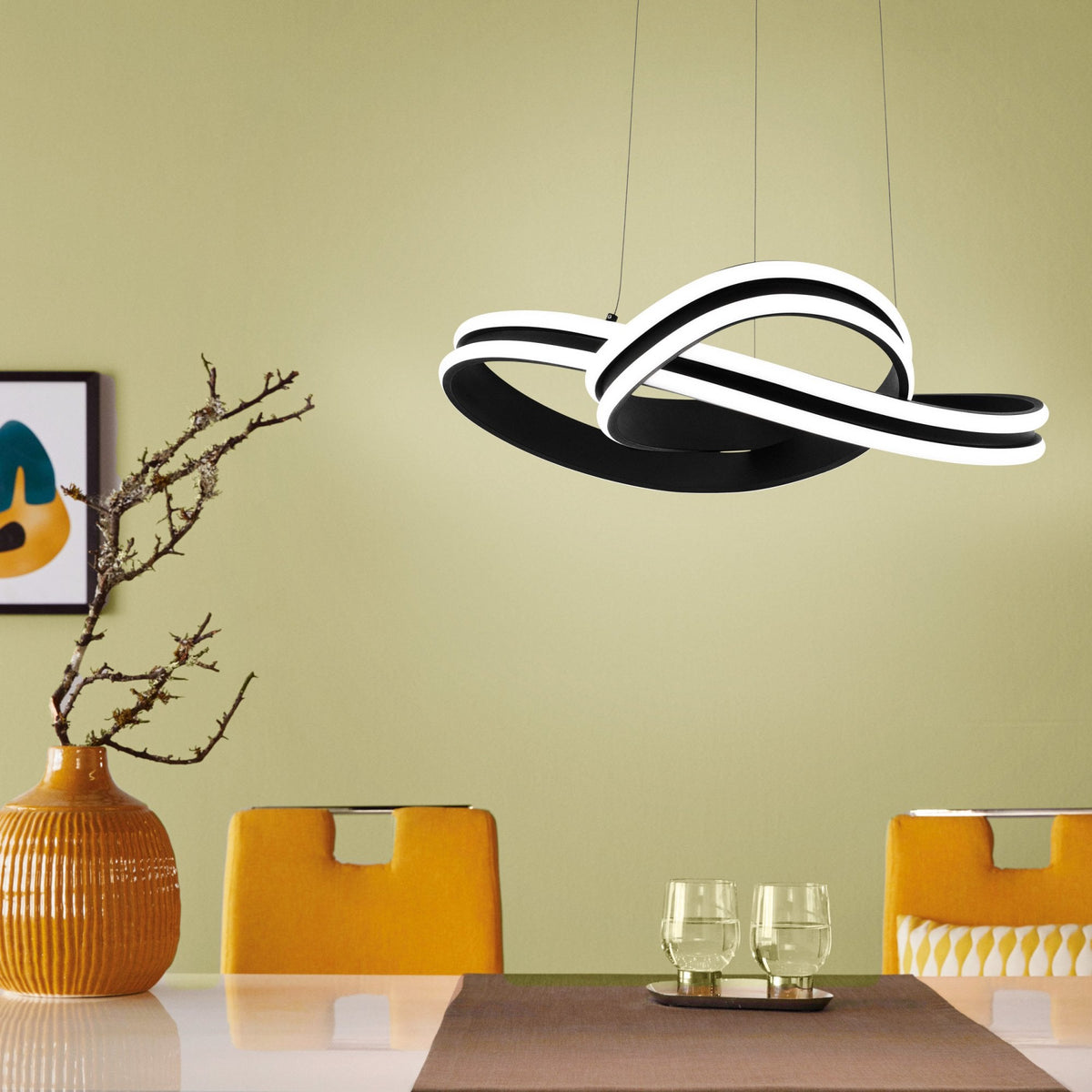 Corredera LED Black & White Pendant Light