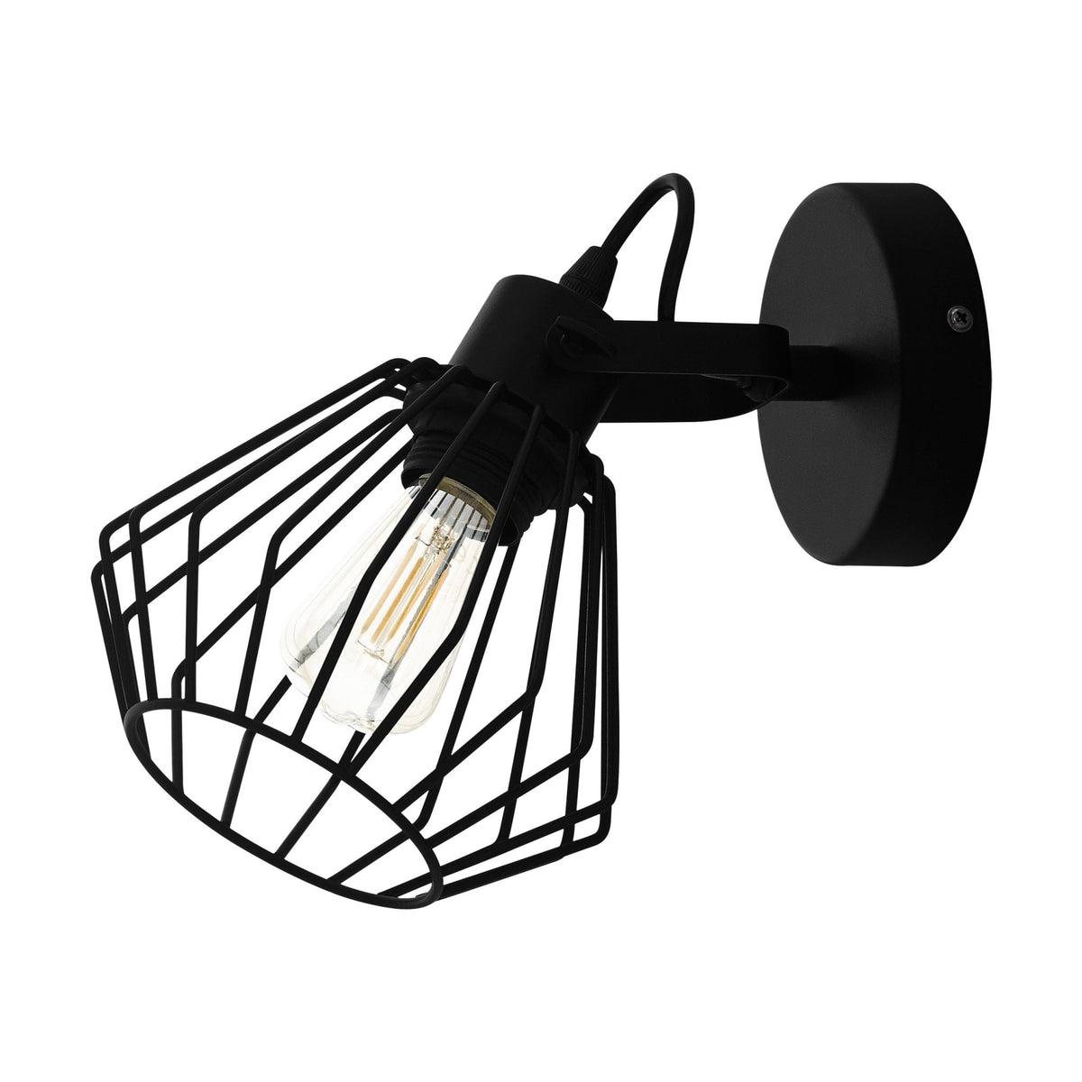 Tabillano Single Wall or Ceiling Spotlight in Black