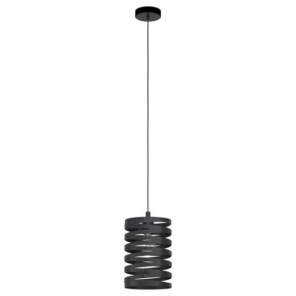 Cremella 180mm Single Spiral Style Black Pendant