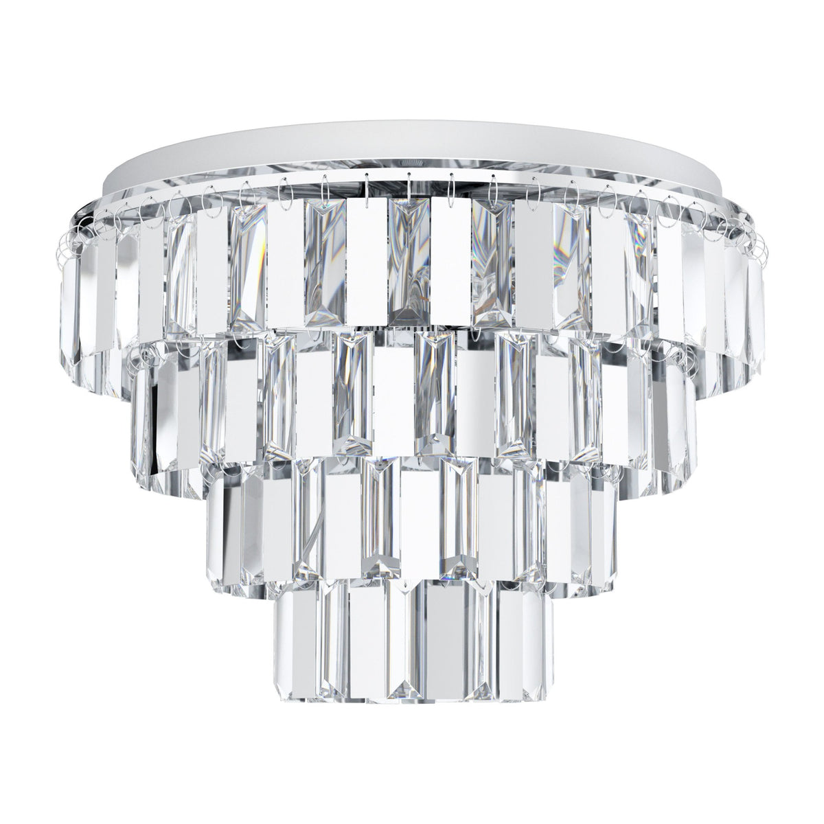 Erseka 485mm Chrome & Crystal Ceiling Light