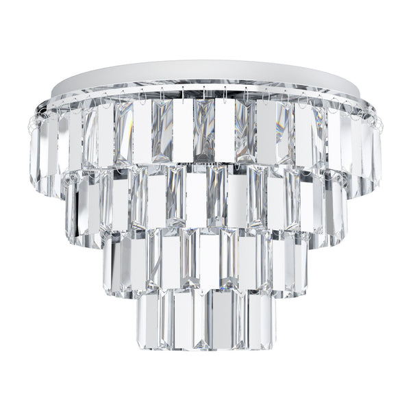Erseka 485mm Chrome & Crystal Ceiling Light