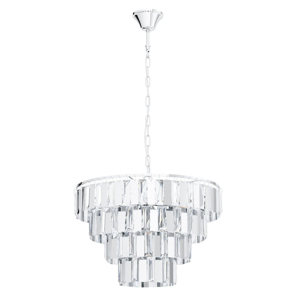 Erseka 485mm Chrome & Crystal Pendant Light