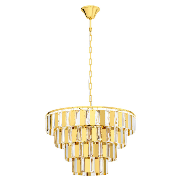 Erseka 485mm Brass & Crystal Pendant Light