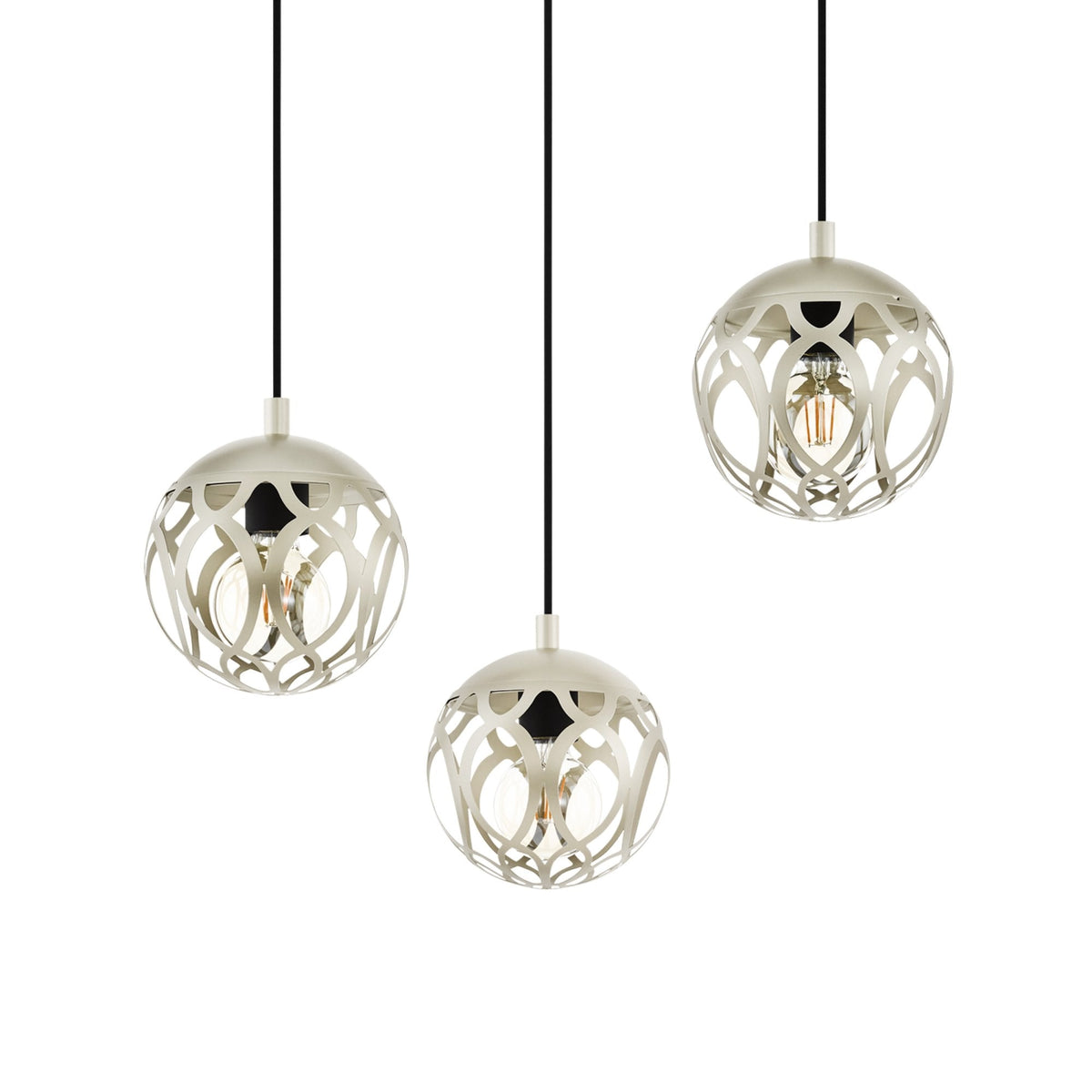 Mirtazza Black & Champagne Triple Round Pendant