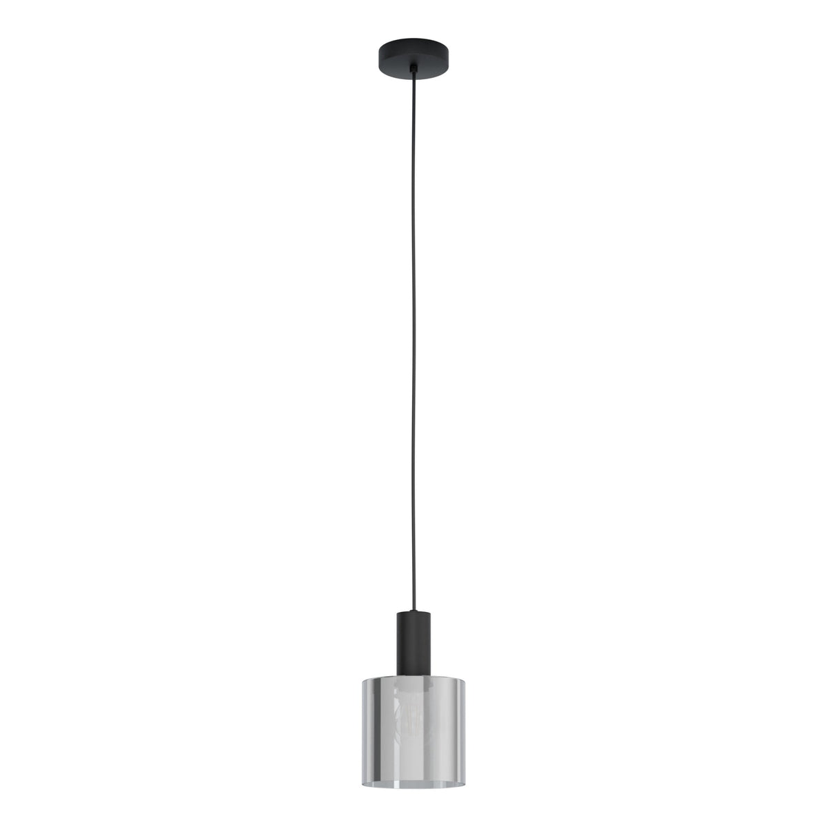 Gorosiba Single Pendant with Transparent Black Vaporized Glass
