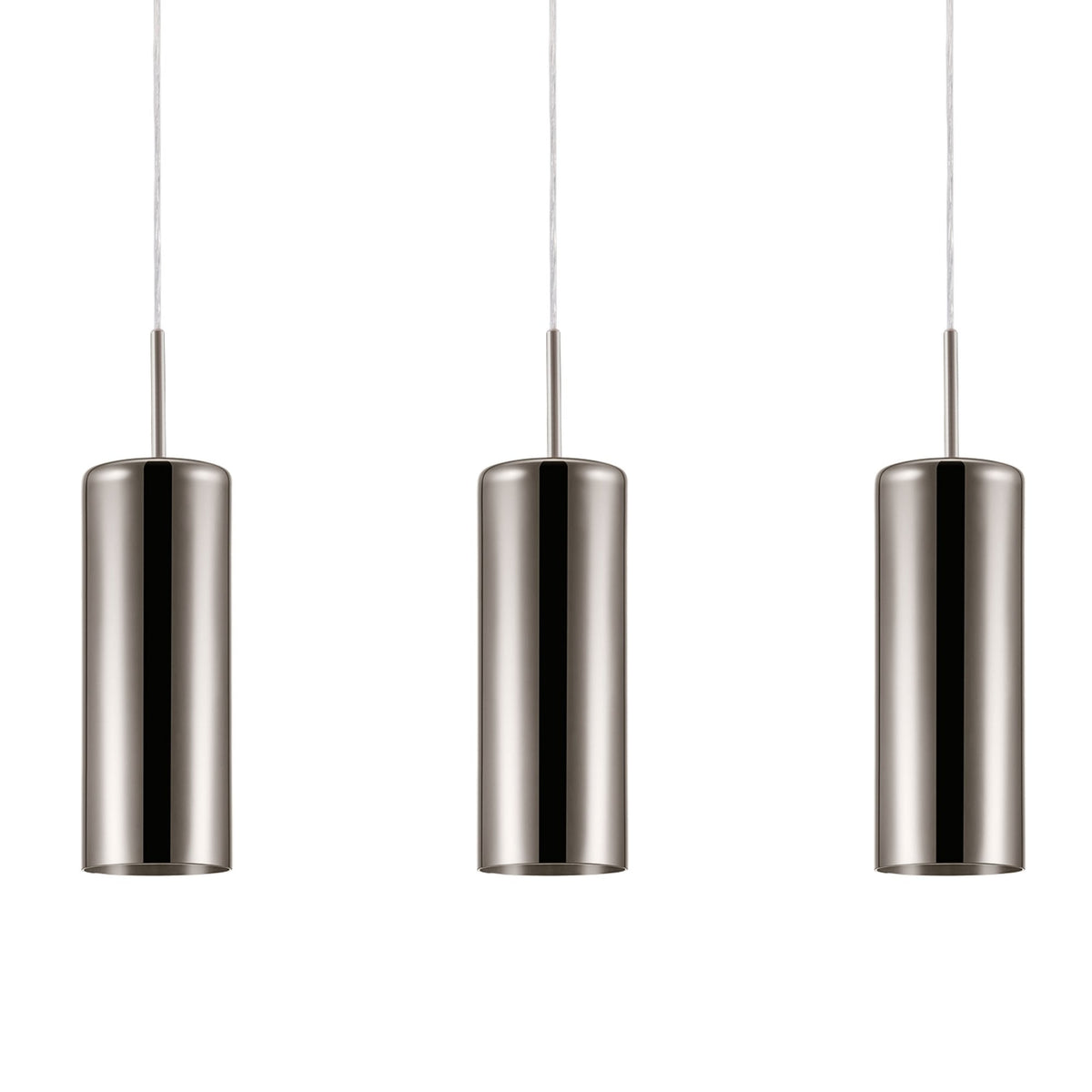 Selvino Triple Pendant with Transparent Gold Vaporized Glass