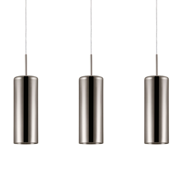 Selvino Triple Pendant with Transparent Gold Vaporized Glass