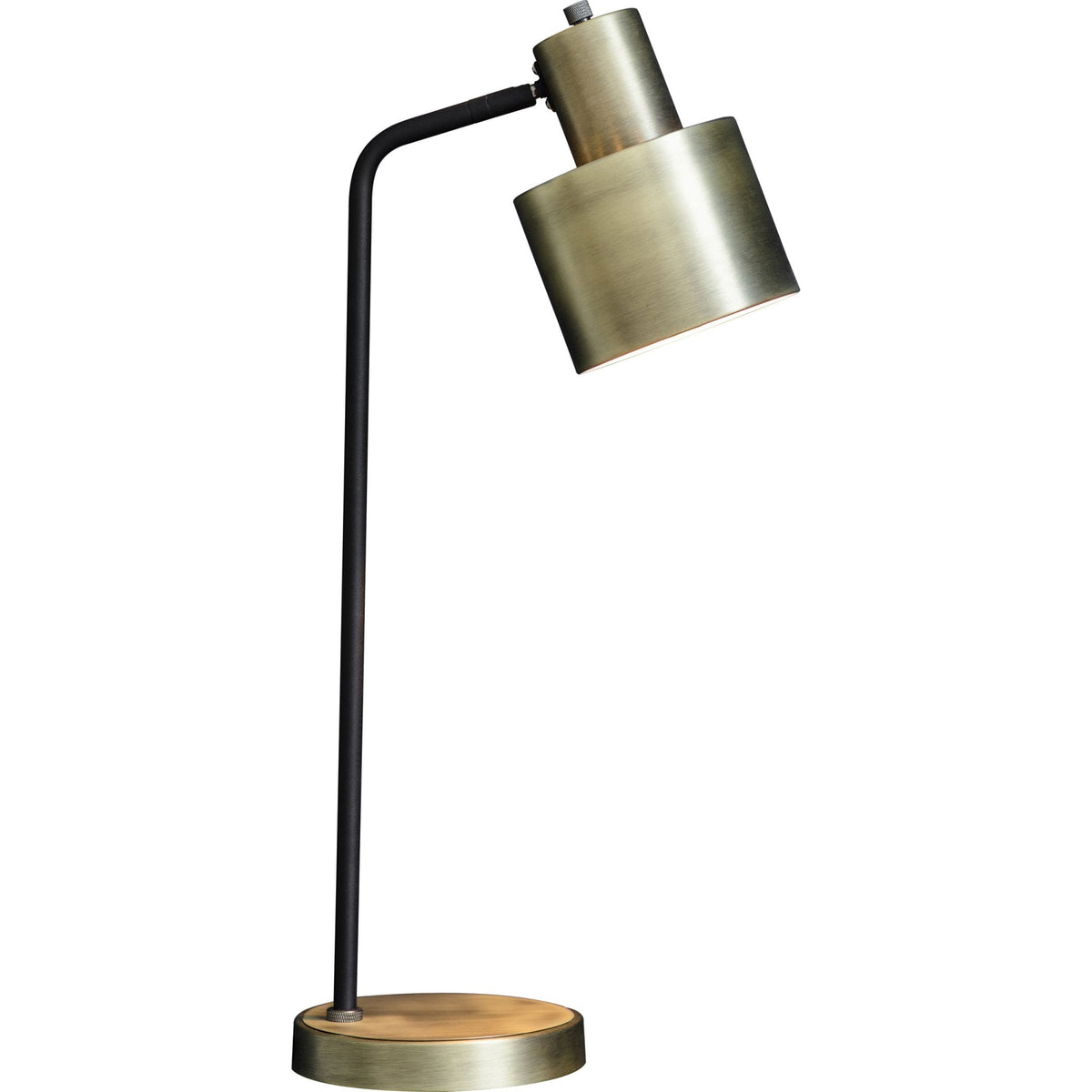 Mayfield Table Lamp in Antique Brass and Matt Black
